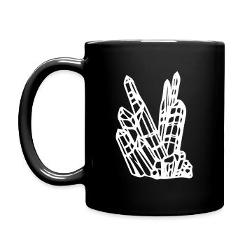 Idée cadeau motif de gros cristaux - Mug uni - noir - Gauche
