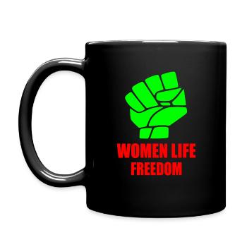 Women life freedom - Mug uni - noir - Gauche