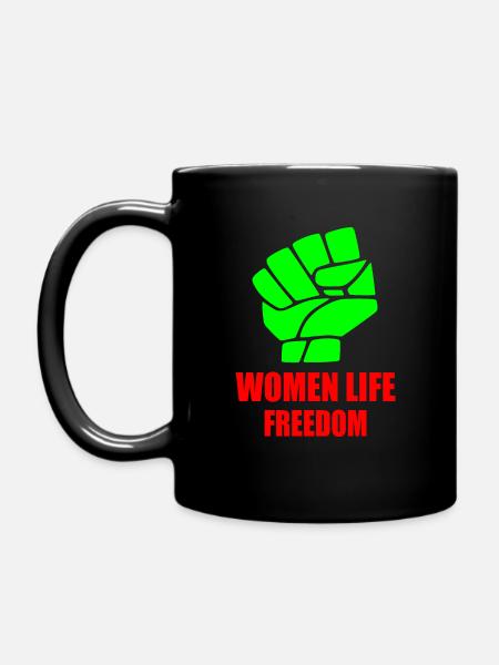 Women life freedom - Tasse einfarbig - Schwarz