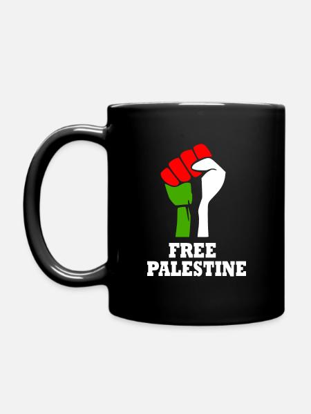 Free palestine - Full Colour Mug - black