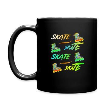 Patiner, patiner, patiner en ligne. - Mug uni - noir - Gauche