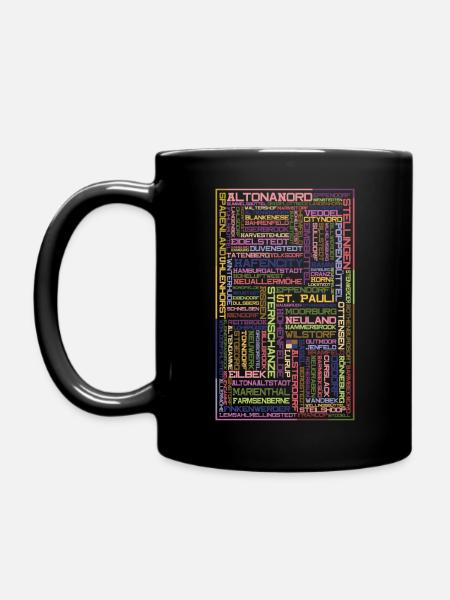 Districts Mosaik - Hamburg - Full Colour Mug - black