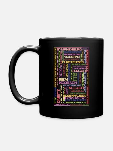 Districts Mosaik - Munich - Full Colour Mug - black