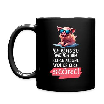 Je reste comme je dis une déclaration drôle - Mug uni - noir - Gauche
