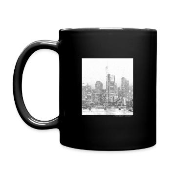 Frankfurt Love – Urban Charm in One Design - Full Colour Mug - black - Left