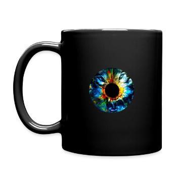 Eye of the wolf - Full Colour Mug - black - Left