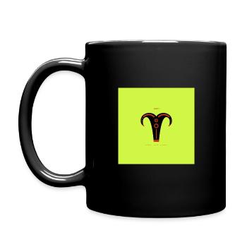 STERNZEICHEN Widder -green- - Tasse einfarbig - Schwarz - Links