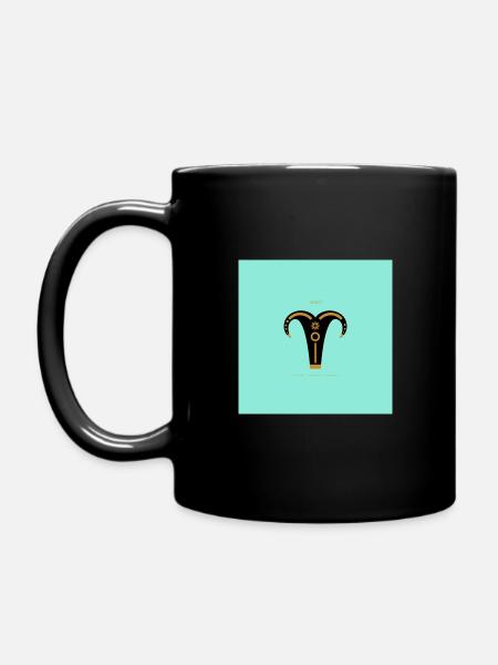 STERNZEICHEN Widder -blue- - Tasse einfarbig - Schwarz