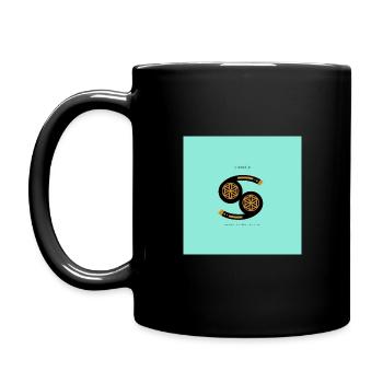 STERNZEICHEN Krebs -blue- - Tasse einfarbig - Schwarz - Links