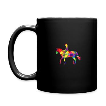 Cheval Femmes - Mug uni - noir - Gauche