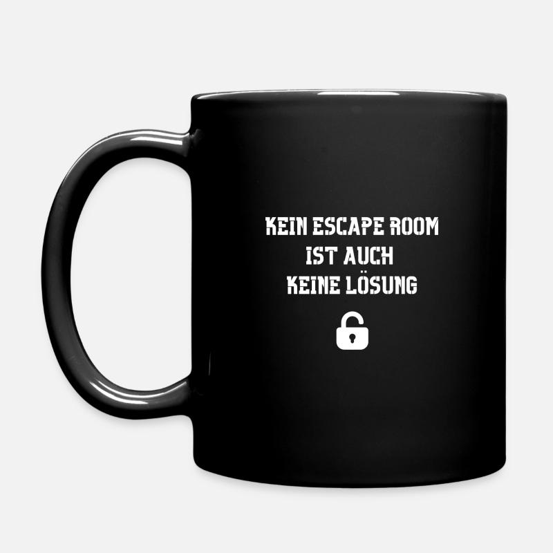 Castle - No Escape Room is also not a solution - Full Colour Mug - black