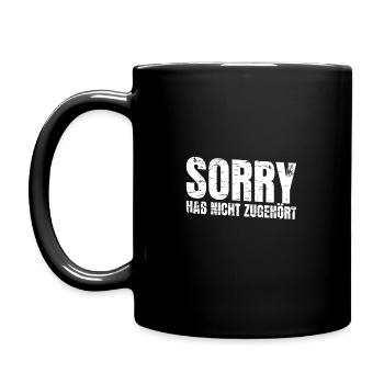 Désolé, je n’ai pas écouté - Mug uni - noir - Gauche