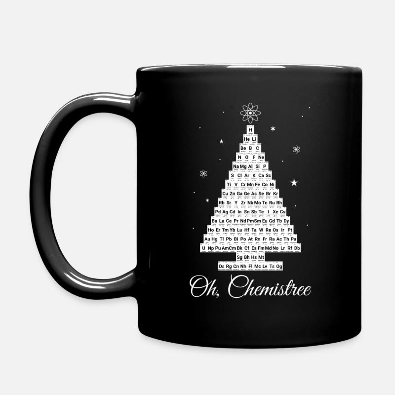 Chemistree Christmas Periodic Table Elements - Full Colour Mug - black