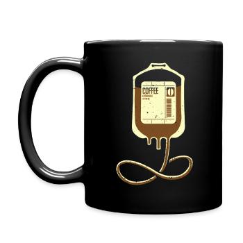 Kaffee Medizin Krankenschwester Pflege Krankenhaus - Tasse einfarbig - Schwarz - Links