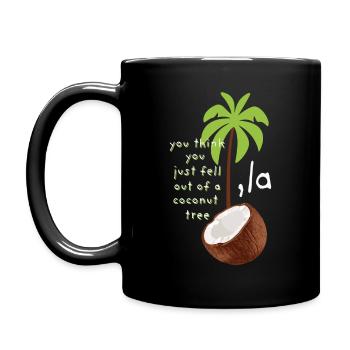 Coconut Tree Kamala Harris La Demokraten Wahl 2024 - Tasse einfarbig - Schwarz - Links