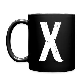 X Letter - Full Colour Mug - black - Left