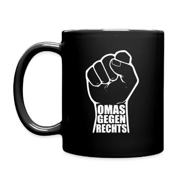 Omas gegen rechts - Tasse einfarbig - Schwarz - Links