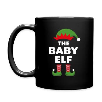 Der Baby-Elf - Tasse einfarbig - Schwarz - Links