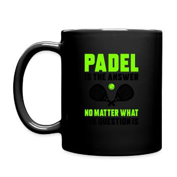 Padel No Matter What - Full Colour Mug - black - Left