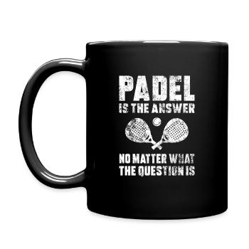 Padel No Matter What - Full Colour Mug - black - Left