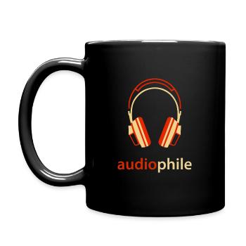 Kopfhörer-Leidenschaft elegantes Design - Tasse einfarbig - Schwarz - Links