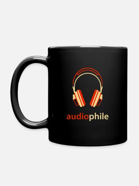 Kopfhörer-Leidenschaft elegantes Design - Tasse einfarbig - Schwarz