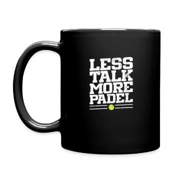 Less Talk More Padel Tennis Funny Gifts - Full Colour Mug - black - Left