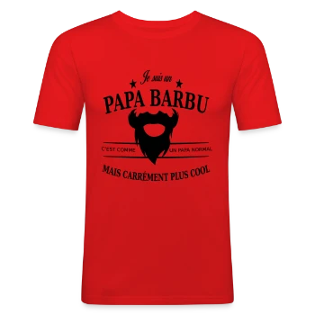 T-shirt près du corps Homme avec motif Papa Stylé Barbu