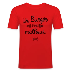 Modèle L'Empereur du Burger personnalisé sur T-shirt près du corps Homme