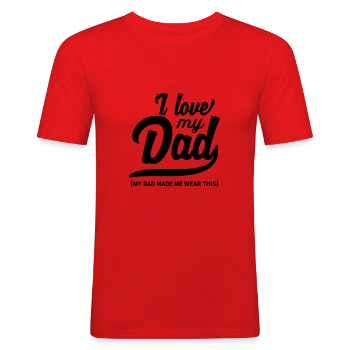 T-shirt près du corps Homme avec motif Fête des Pères Originale - Amour pour l'Homme de votre Vie