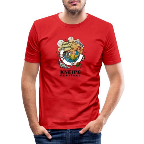 Knejpe Festival - tattoo med sort tekst - Herre Slim Fit T-Shirt