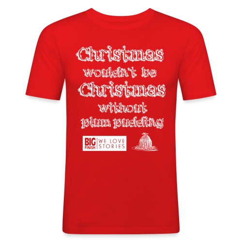 Christmas Pudding (white) - Men's Slim Fit T-Shirt