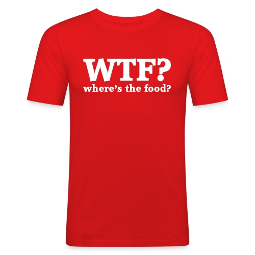 WTF - Where's the food? - Mannen slim fit T-shirt