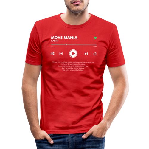 MOVE MANIA - Play Button & Lyrics - Men's Slim Fit T-Shirt