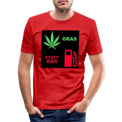 gras statt gas - Männer Slim Fit T-Shirt