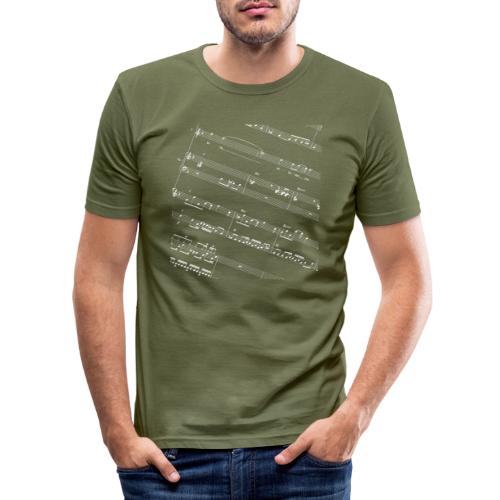 Partituur - Mannen slim fit T-shirt