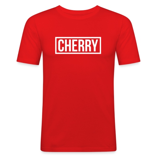 Cherry White - Mannen slim fit T-shirt