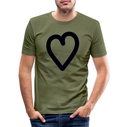 mon coeur heart - T-shirt près du corps Homme