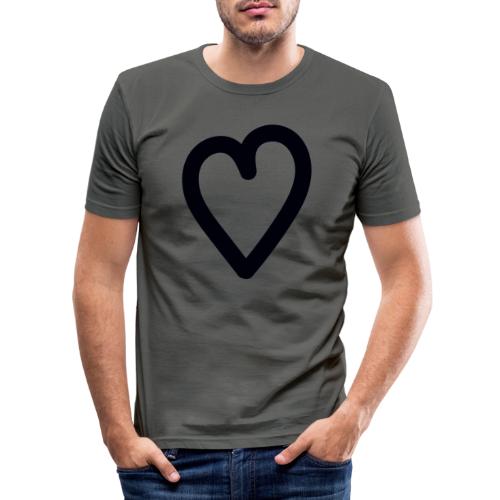 mon coeur heart - T-shirt près du corps Homme