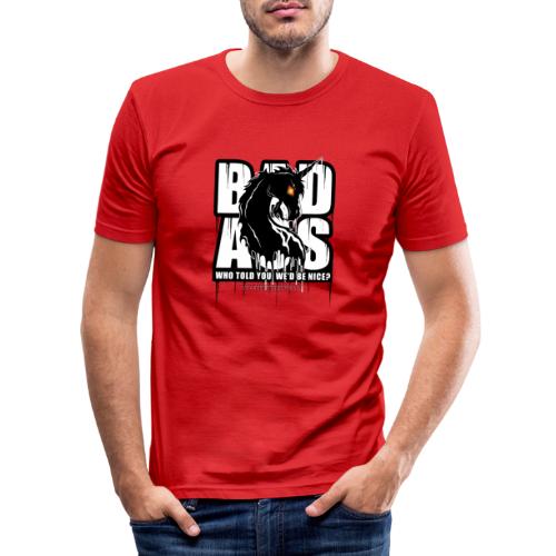 Bad Ass Unicorn - Männer Slim Fit T-Shirt