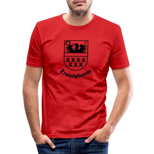 Siebenbürgen-Wappen Transylvania sw - Männer Slim Fit T-Shirt