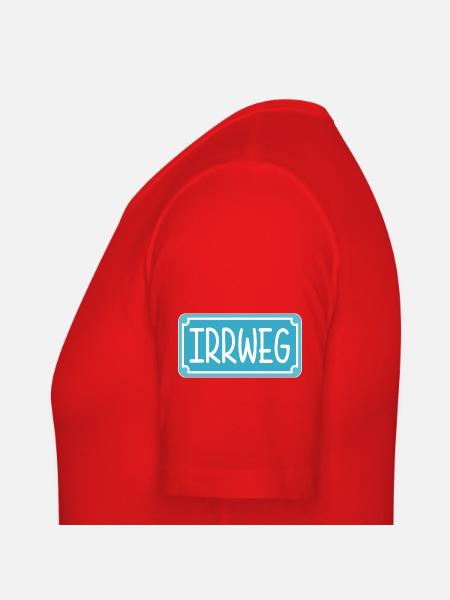 Irrweg Schild - Männer Slim Fit T-Shirt - Rot