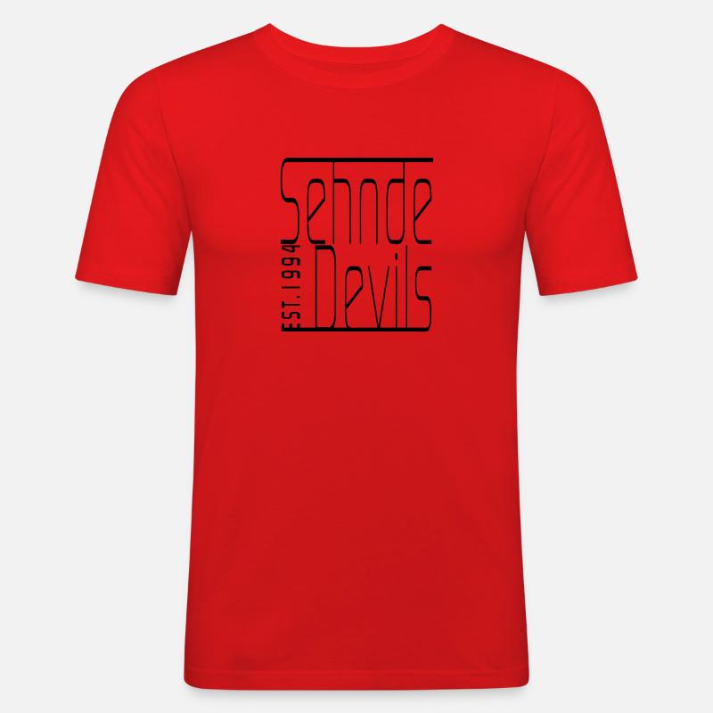 Sehnde Devils Est. 1994 - Männer Slim Fit T-Shirt - Rot