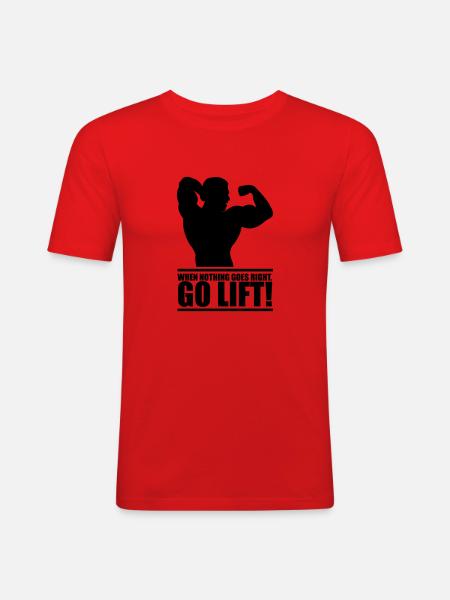 go_lift - Men's Slim Fit T-Shirt - red