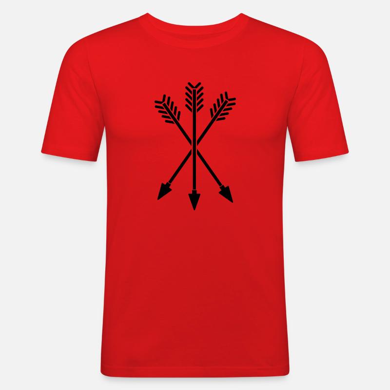 arrows - Men's Slim Fit T-Shirt - red
