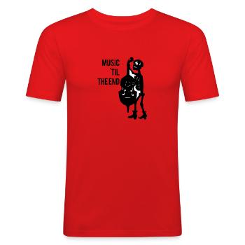 Music musicians - Men's Slim Fit T-Shirt - red - Front - Jaron (178cm)