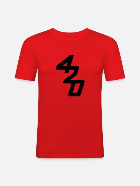 420 boat class sailing - Men's Slim Fit T-Shirt - red