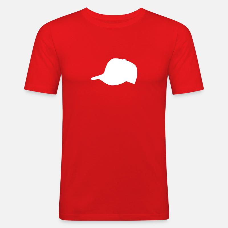 Basecap - Männer Slim Fit T-Shirt - Rot