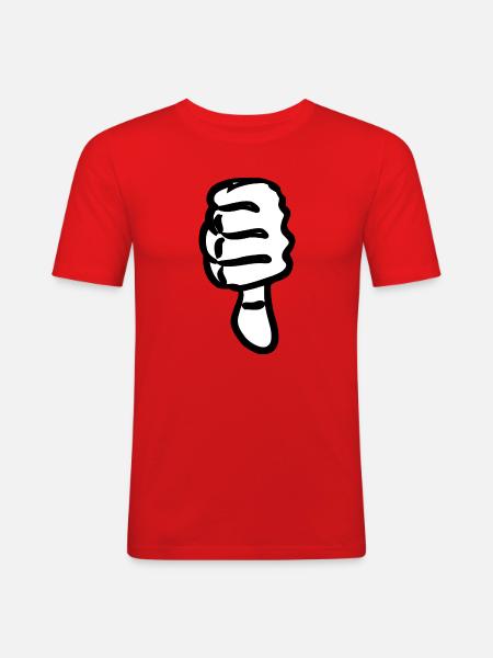 Abstract Hands Silhouette - Men's Slim Fit T-Shirt - red