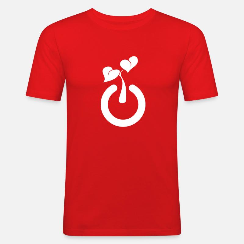 Pflanzen modus on - Männer Slim Fit T-Shirt - Rot